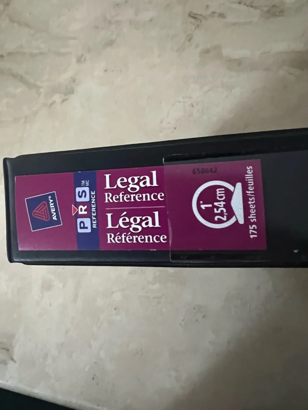 Avery 1” Legal Black Three-Ring Binder